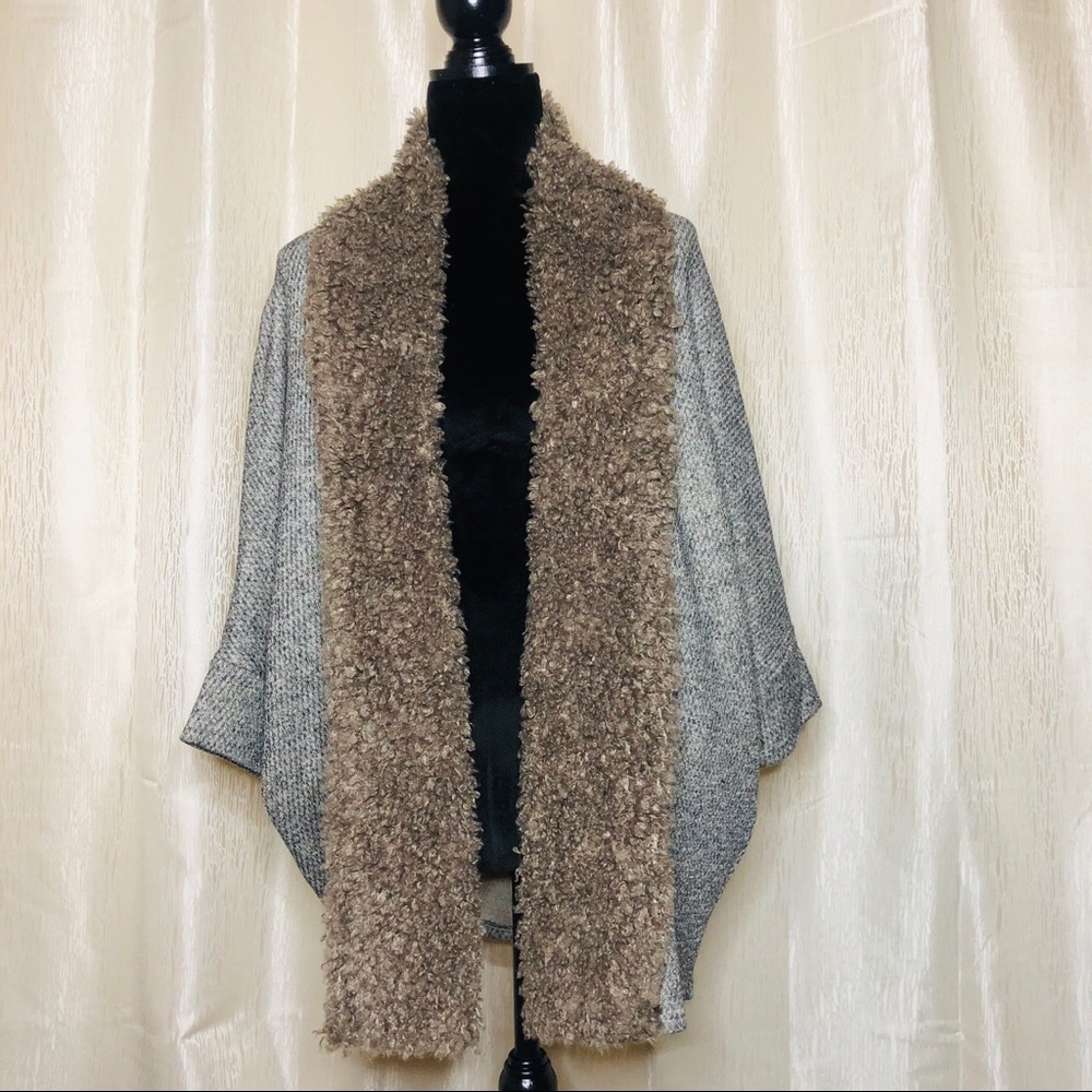 Shearling trim Cardigan